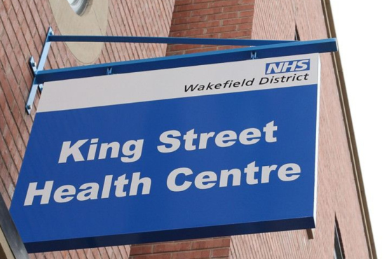The sign for King Street Health Centre